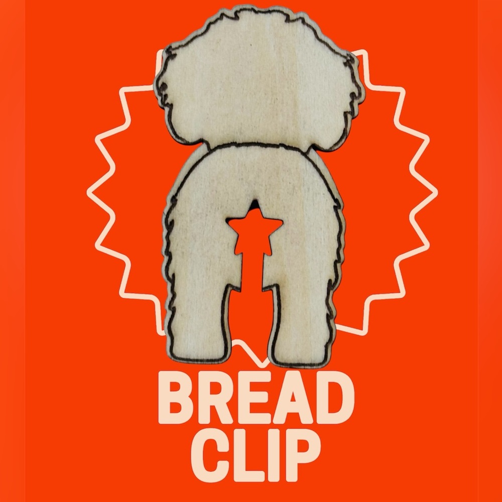 Dog-Shaped Wooden Bread Clip / Bag Clip - Laser Cut - Cute
Kitchen Accessory